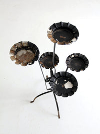 mid-century tiered metal plant stand