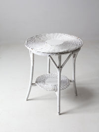 antique white wicker table