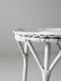 antique white wicker table