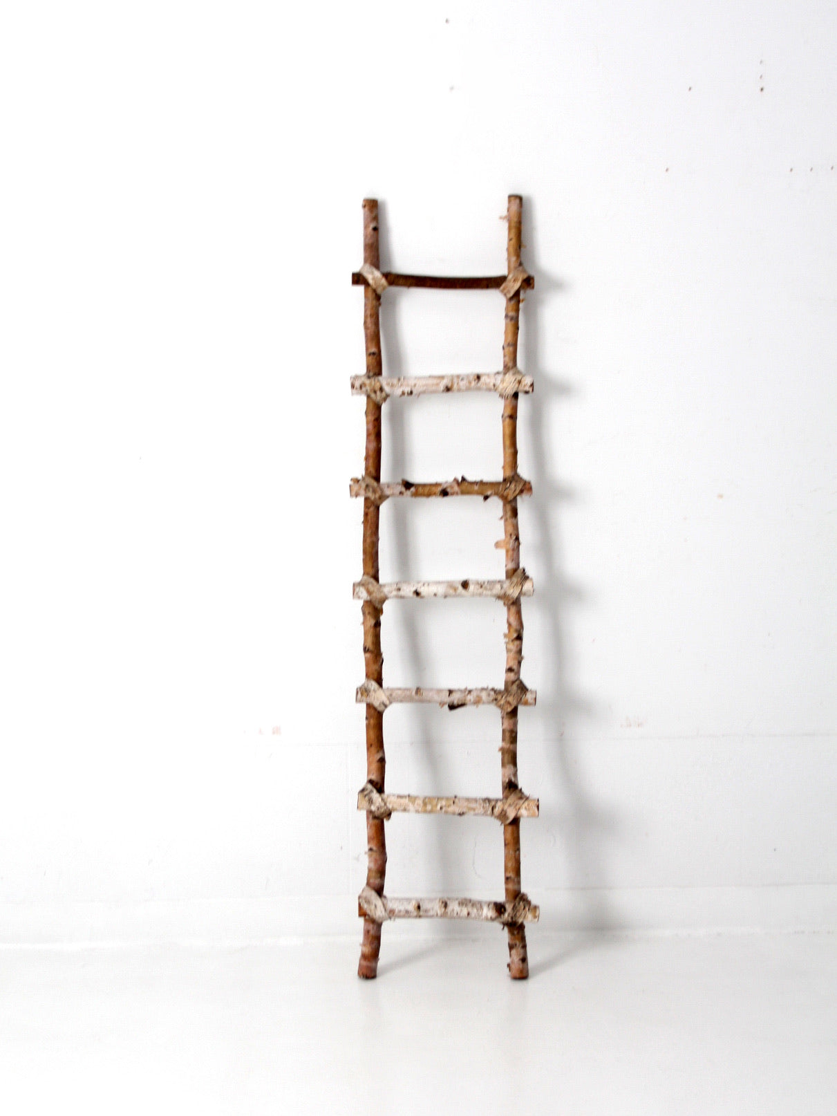 vintage rustic birch ladder