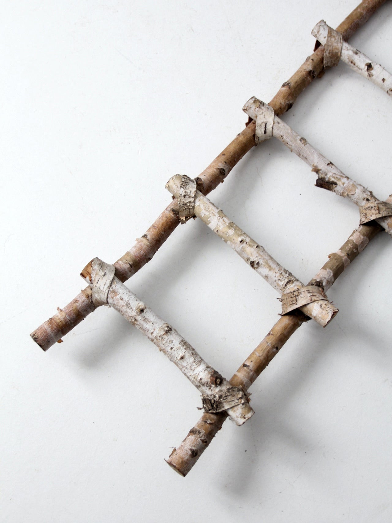 vintage rustic birch ladder