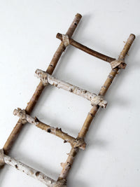vintage rustic birch ladder