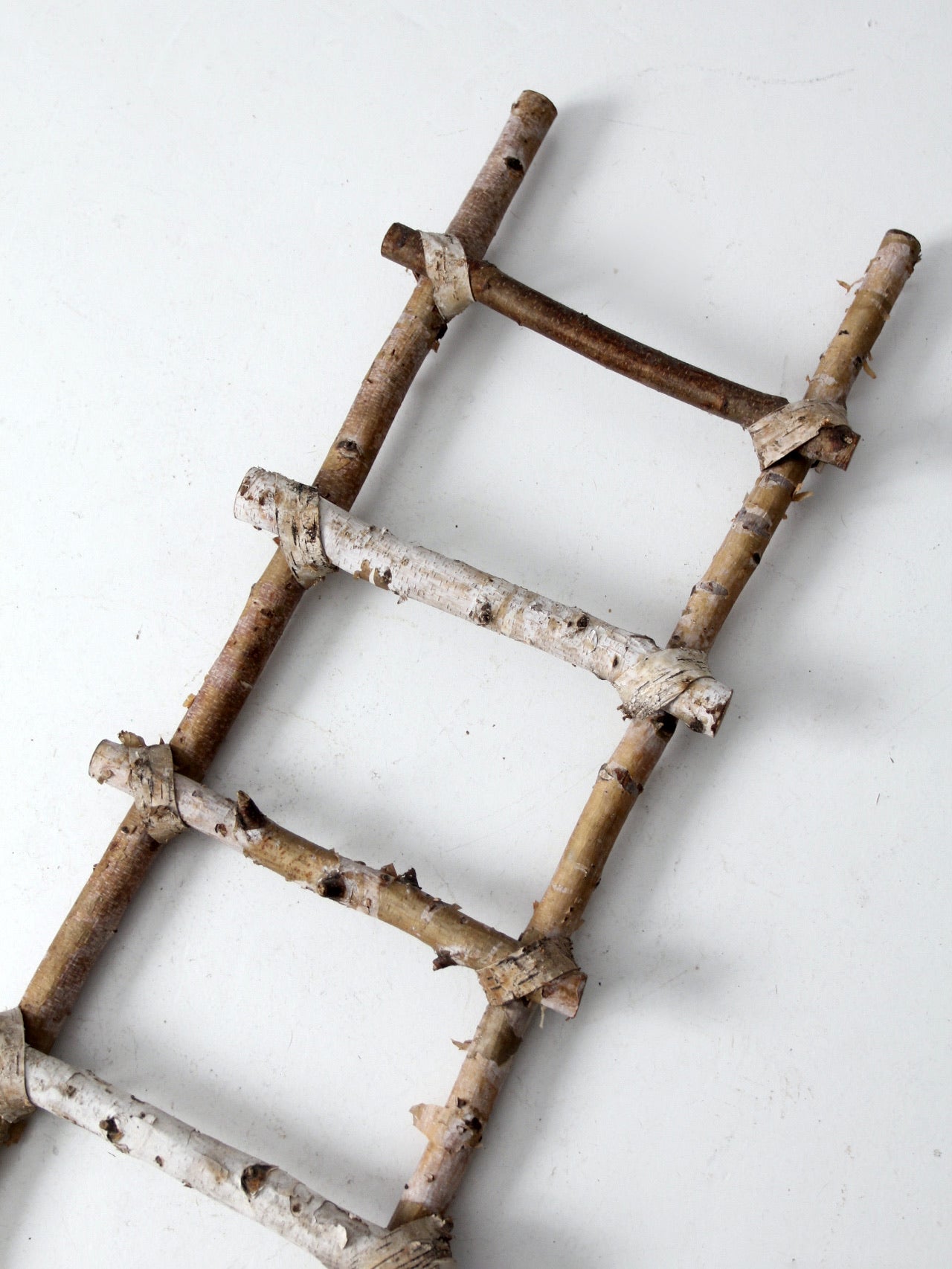 vintage rustic birch ladder