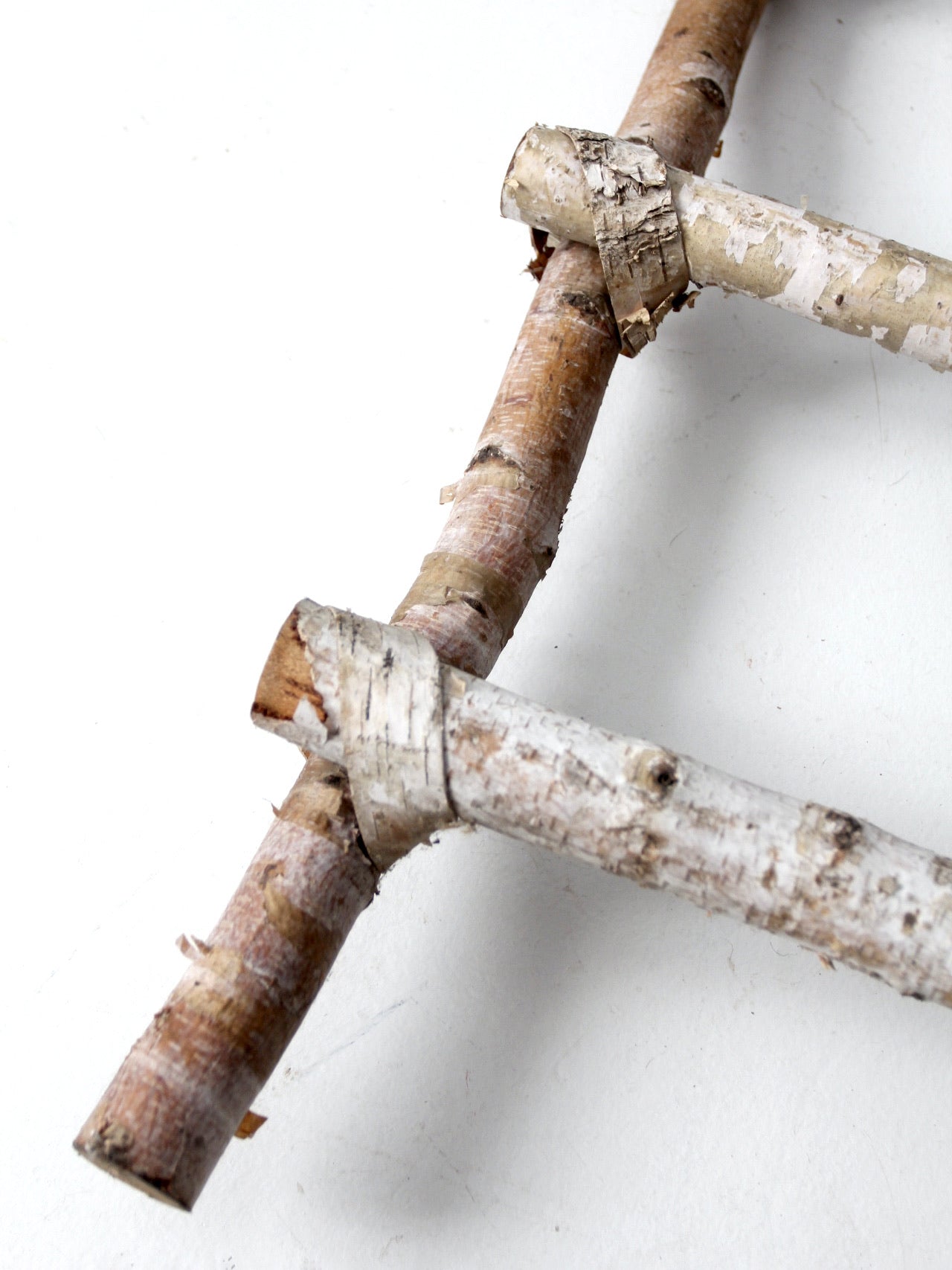 vintage rustic birch ladder