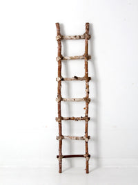 vintage rustic birch ladder