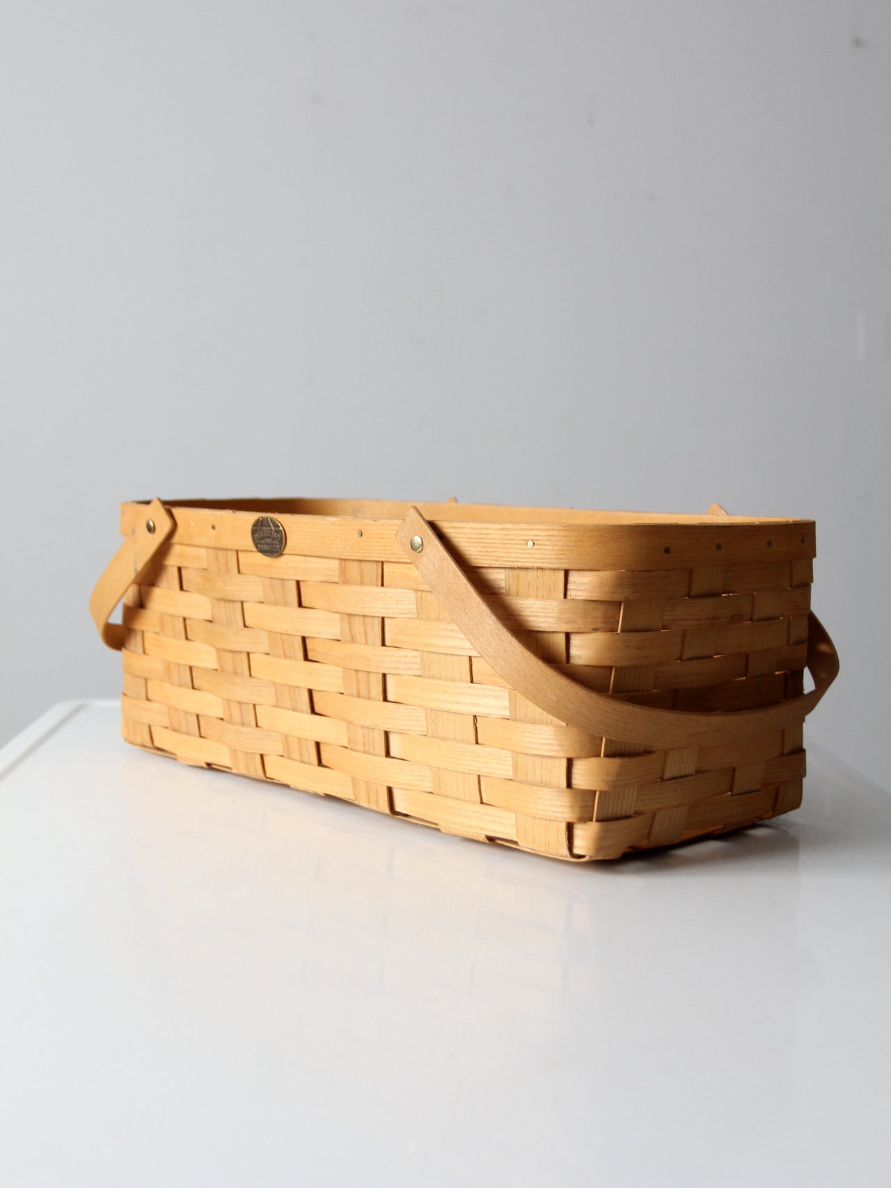 vintage Peterboro storage basket
