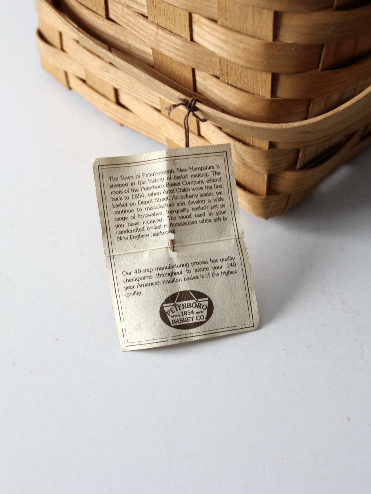 vintage Peterboro storage basket