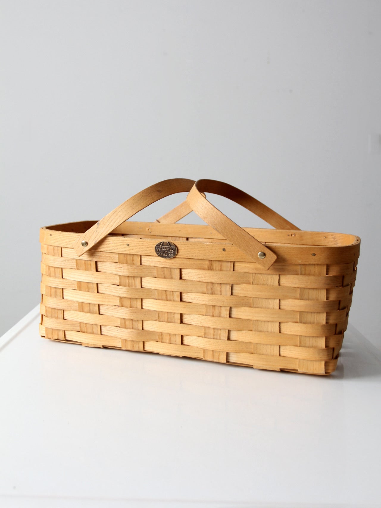 vintage Peterboro storage basket