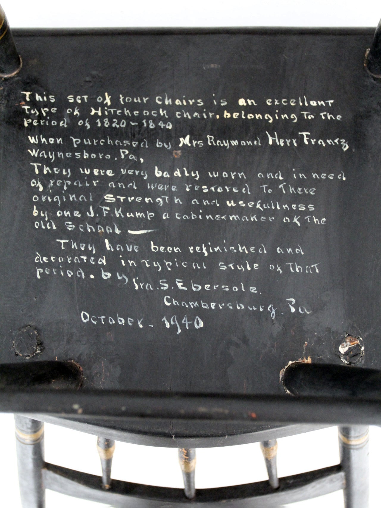 antique Hitchcock style chair