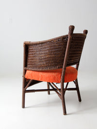 antique Karpen Bros wicker chair