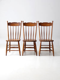 antique pressed back dining chairs set of 3
