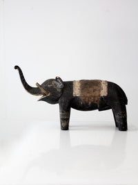 antique hand-carved wood elephant
