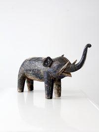antique hand-carved wood elephant