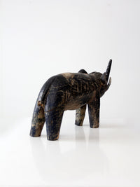 antique hand-carved wood elephant