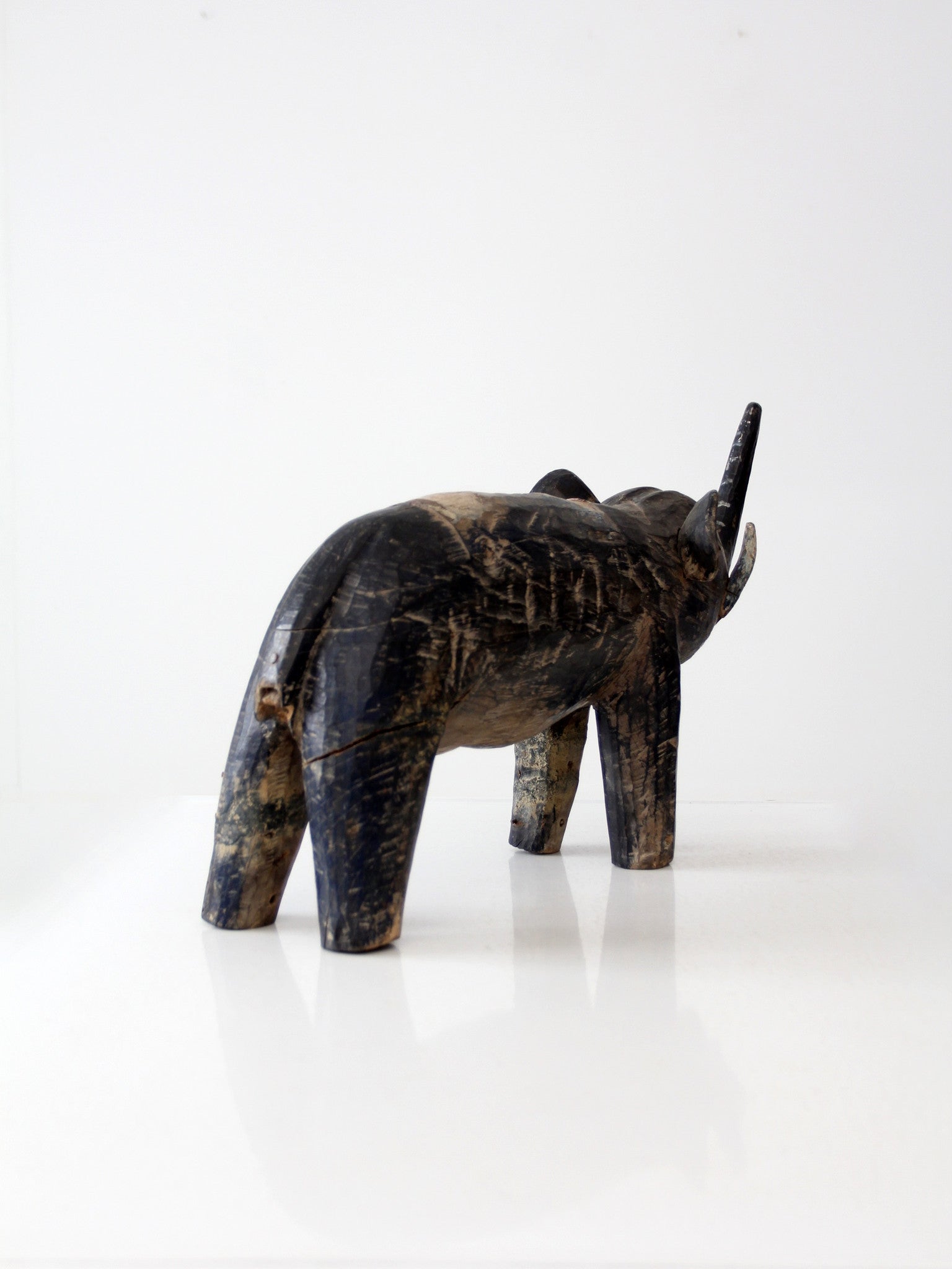 antique hand-carved wood elephant