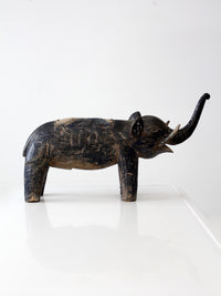 antique hand-carved wood elephant