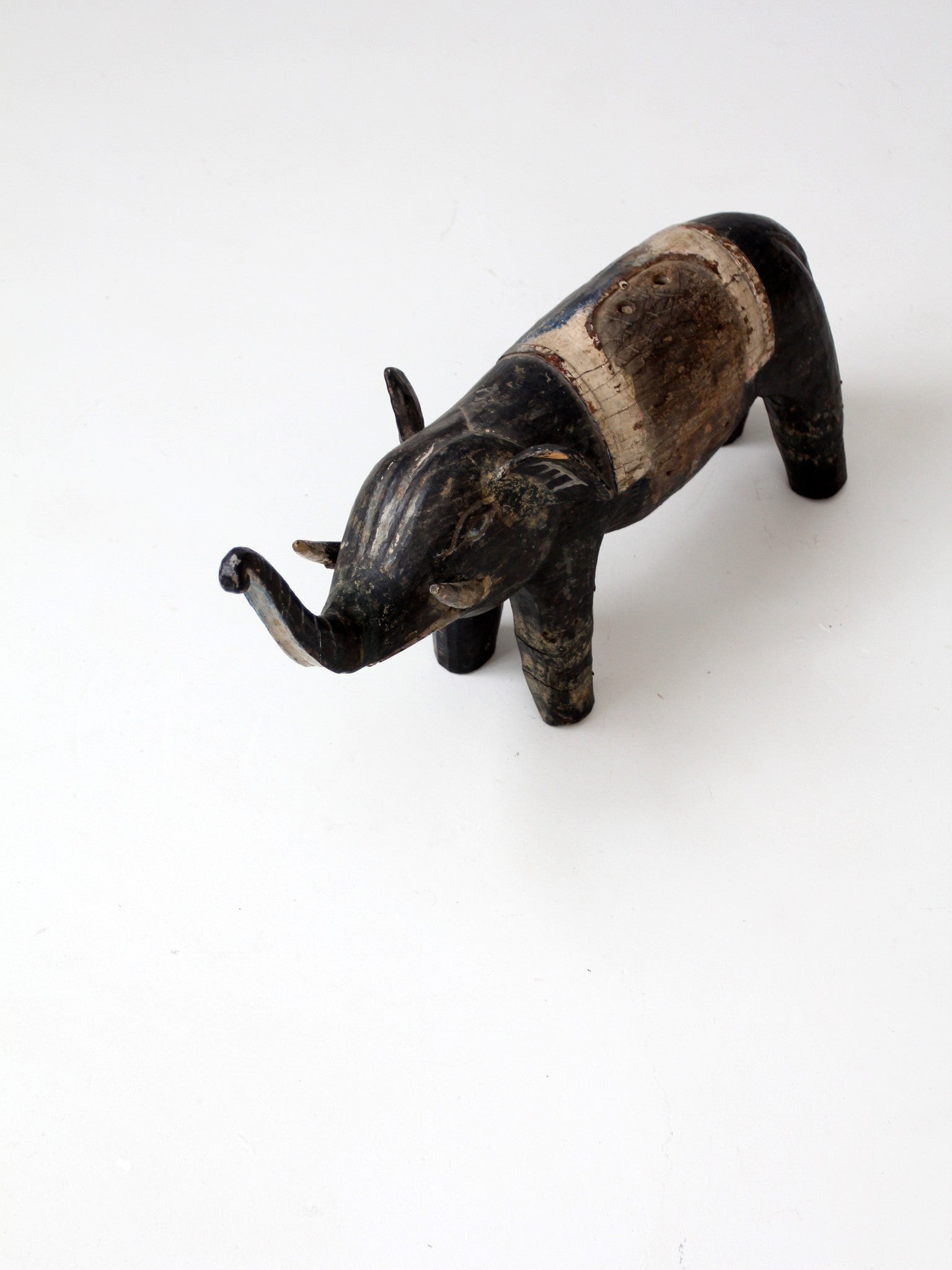 antique hand-carved wood elephant