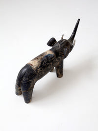 antique hand-carved wood elephant