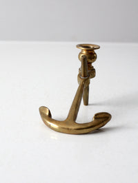 mid century brass anchor candlestick holder