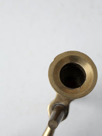 mid century brass anchor candlestick holder