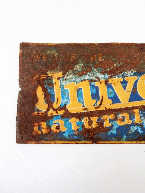 vintage Universal Natural Milker farm advertisement sign