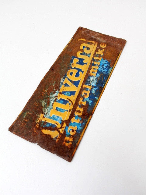 vintage Universal Natural Milker farm advertisement sign