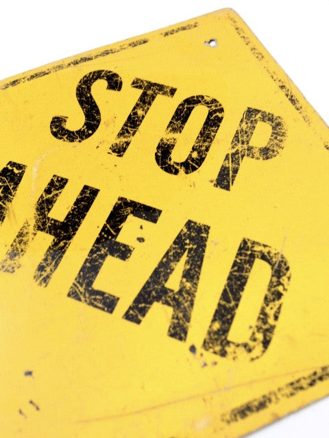 vintage Stop Ahead American street sign