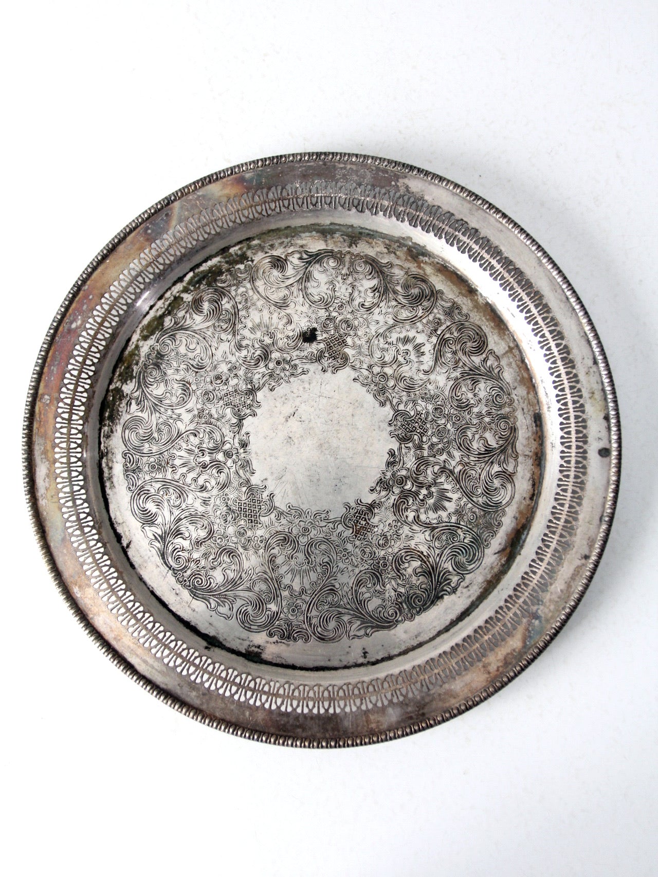 vintage WM Rogers silver plate tray