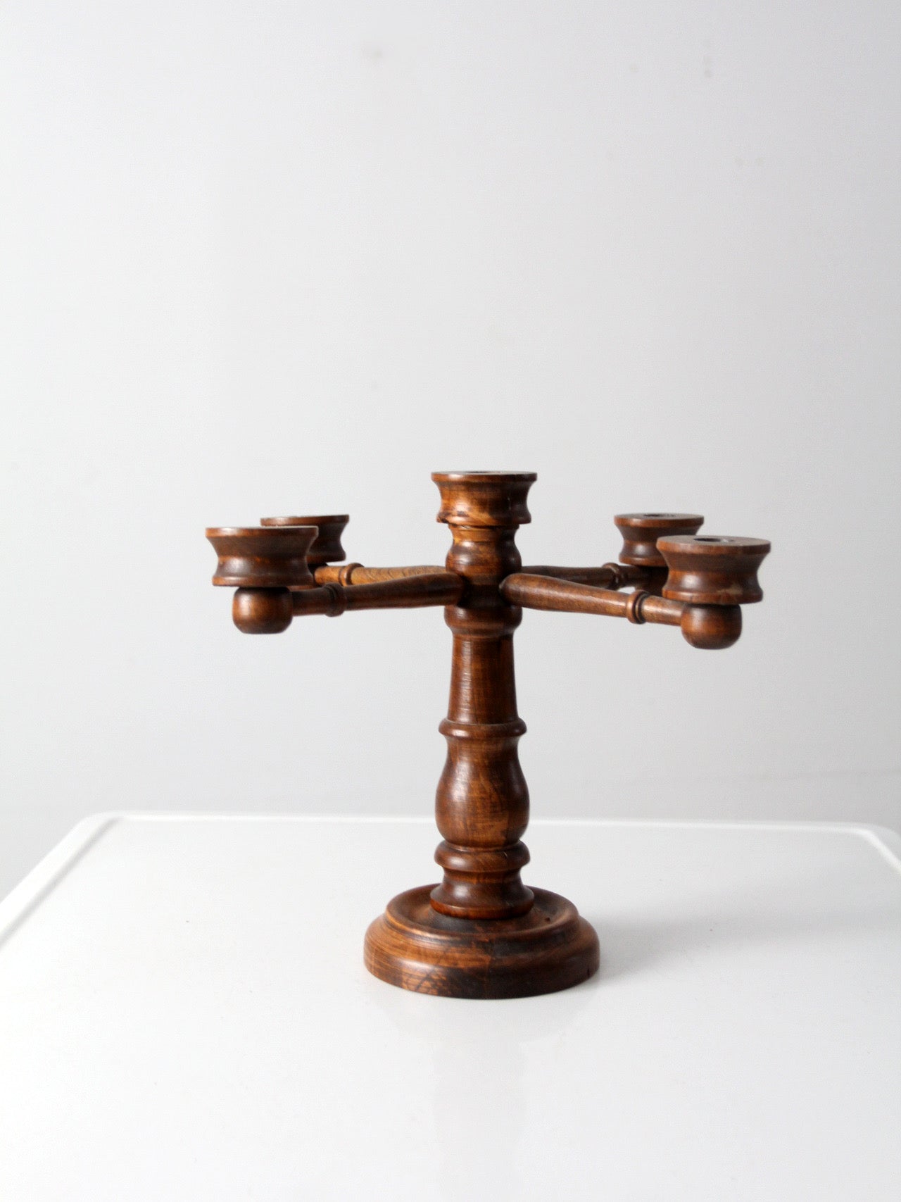 vintage wooden candelabra
