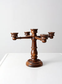 vintage wooden candelabra