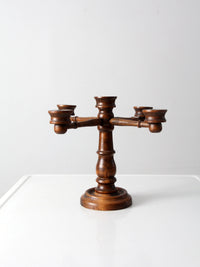vintage wooden candelabra