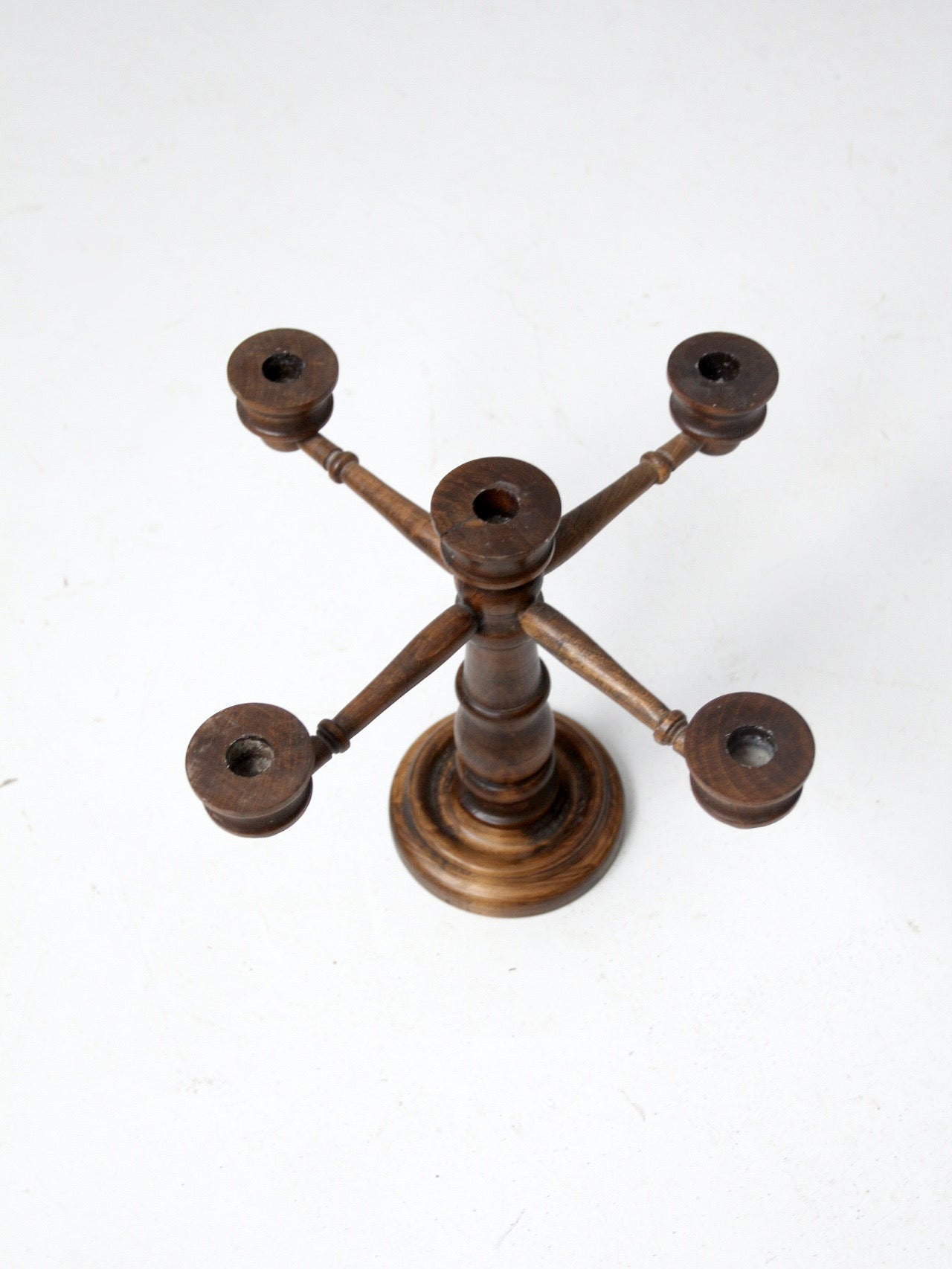 vintage wooden candelabra