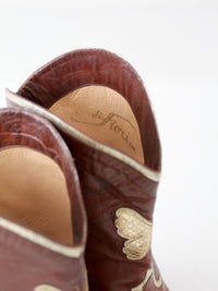 vintage Italian leather butterfly boots