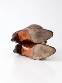 vintage Italian leather butterfly boots