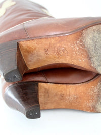 vintage Italian leather butterfly boots