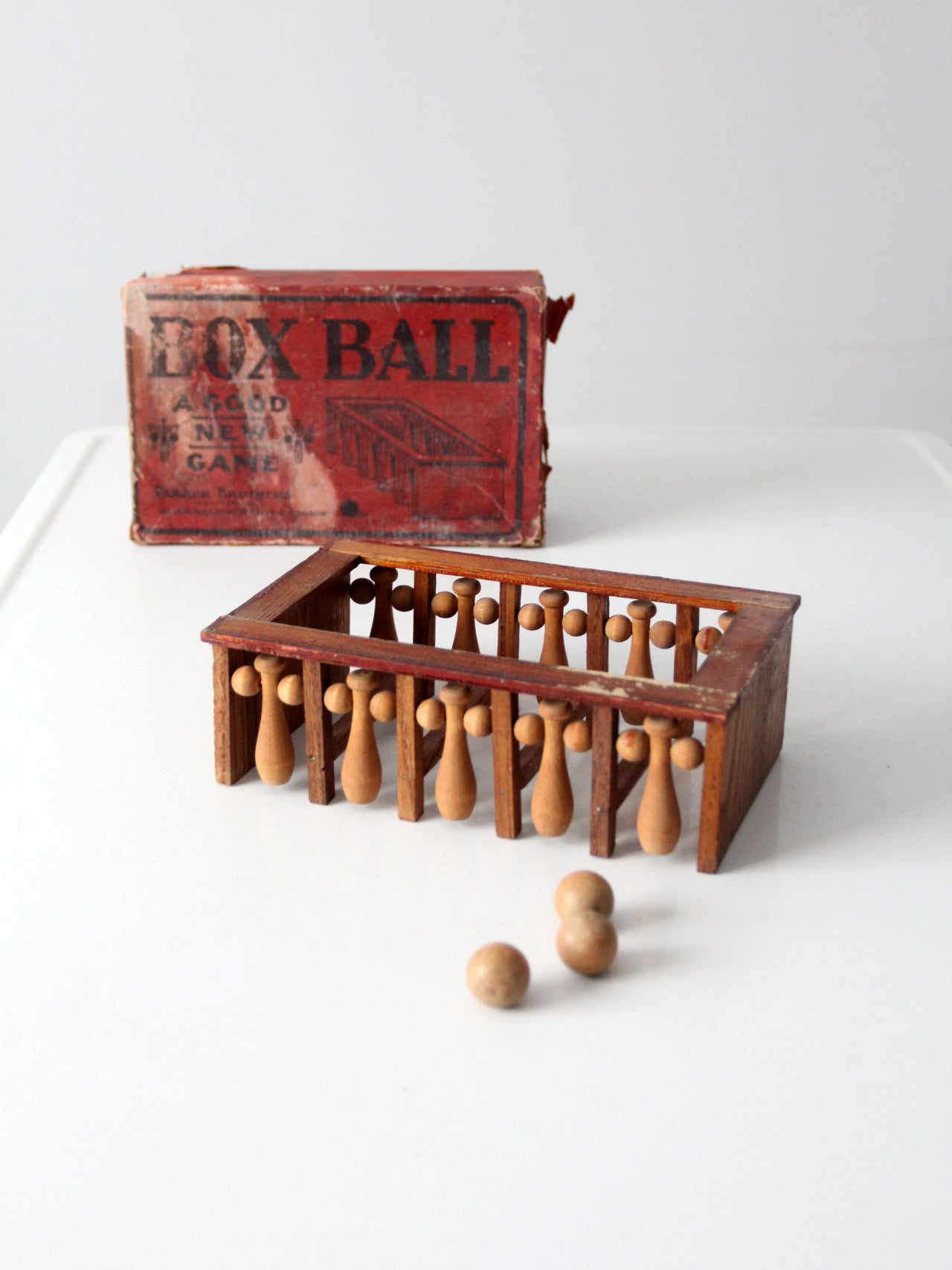 antique Parker Brothers Box Ball game
