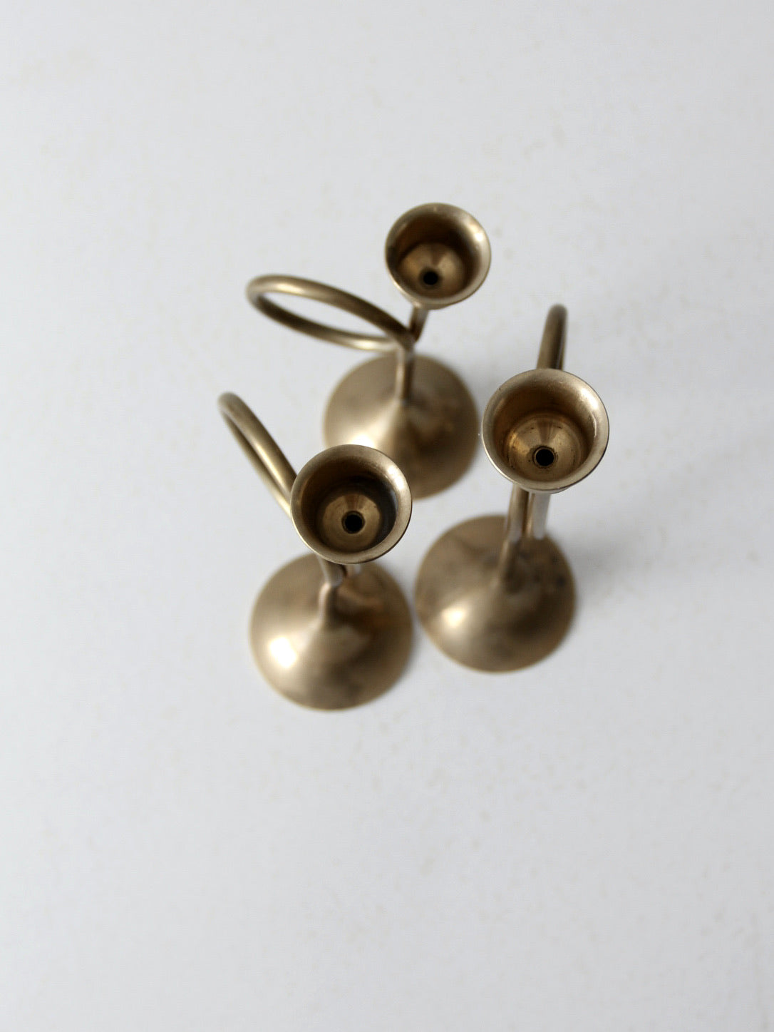 vintage candlestick holder set of 3