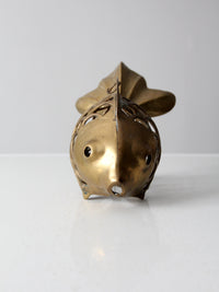 mid-century brass fish