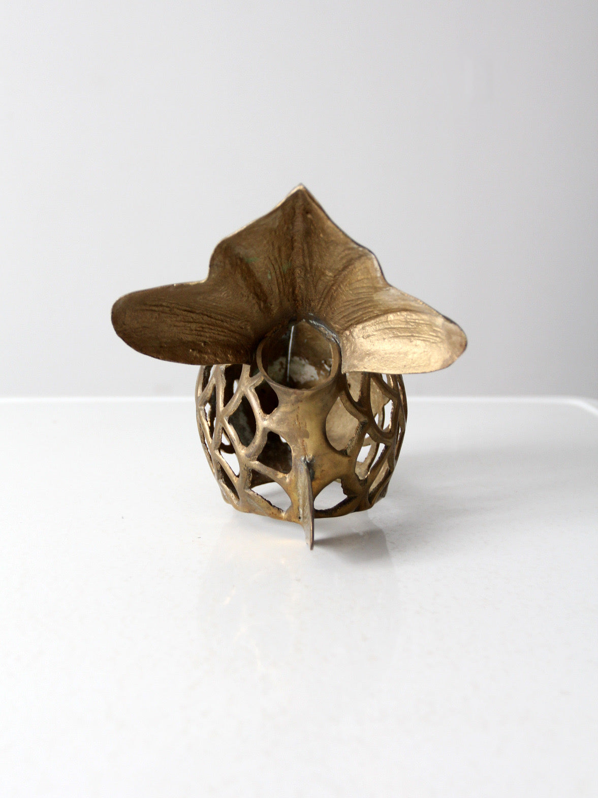 mid-century brass fish