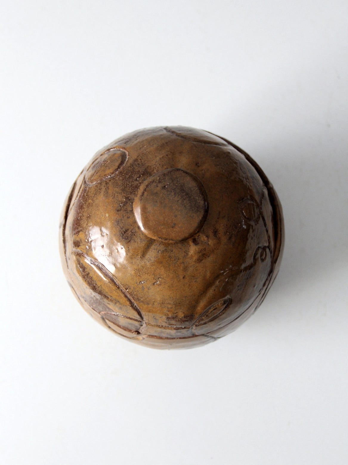 vintage signed studio pottery jar