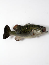 vintage bass fish taxidermy mount