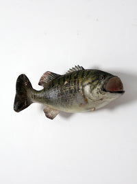 vintage bass fish taxidermy mount