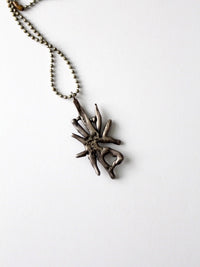 vintage brutalist style pendant necklace
