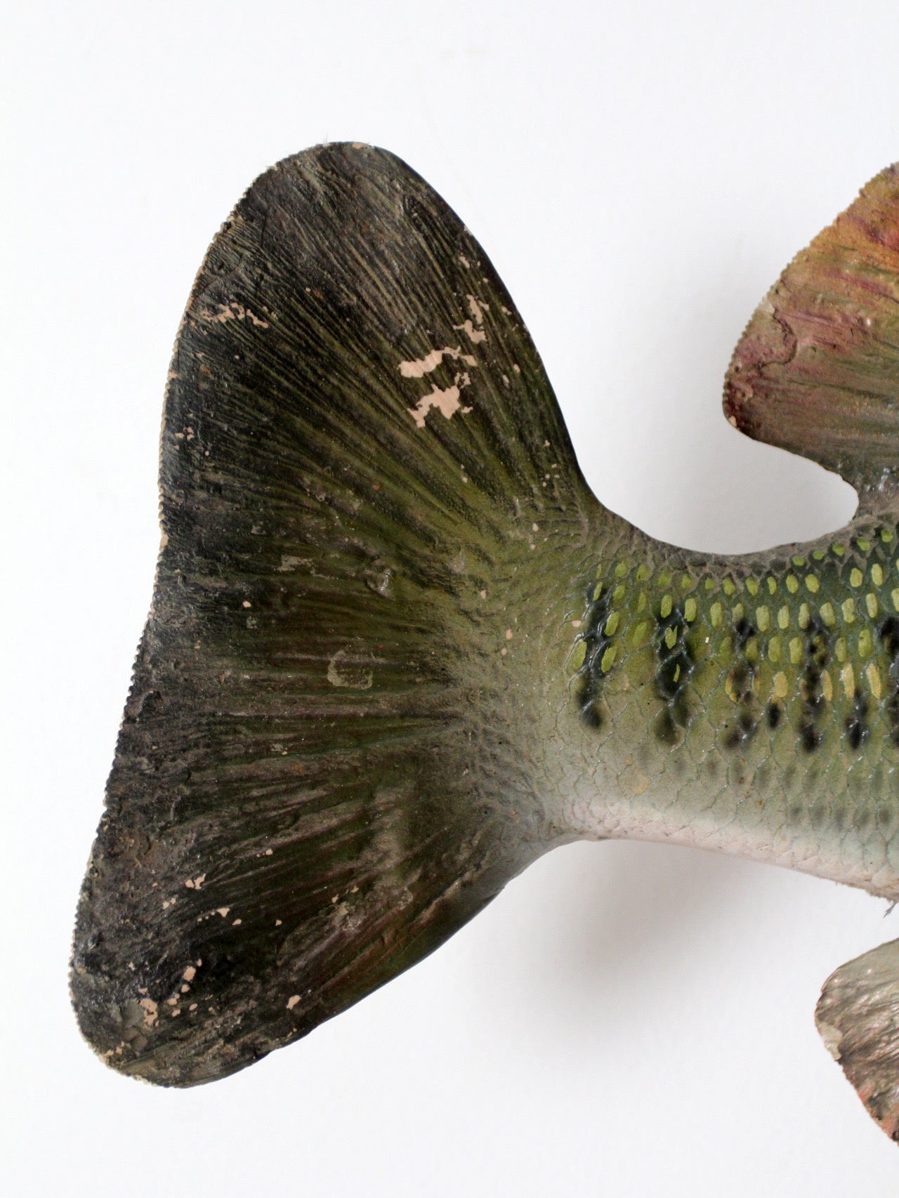 vintage bass fish taxidermy mount