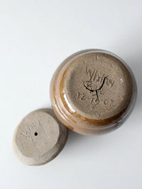 vintage studio pottery jar