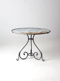 antique metal garden table