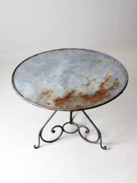 antique metal garden table