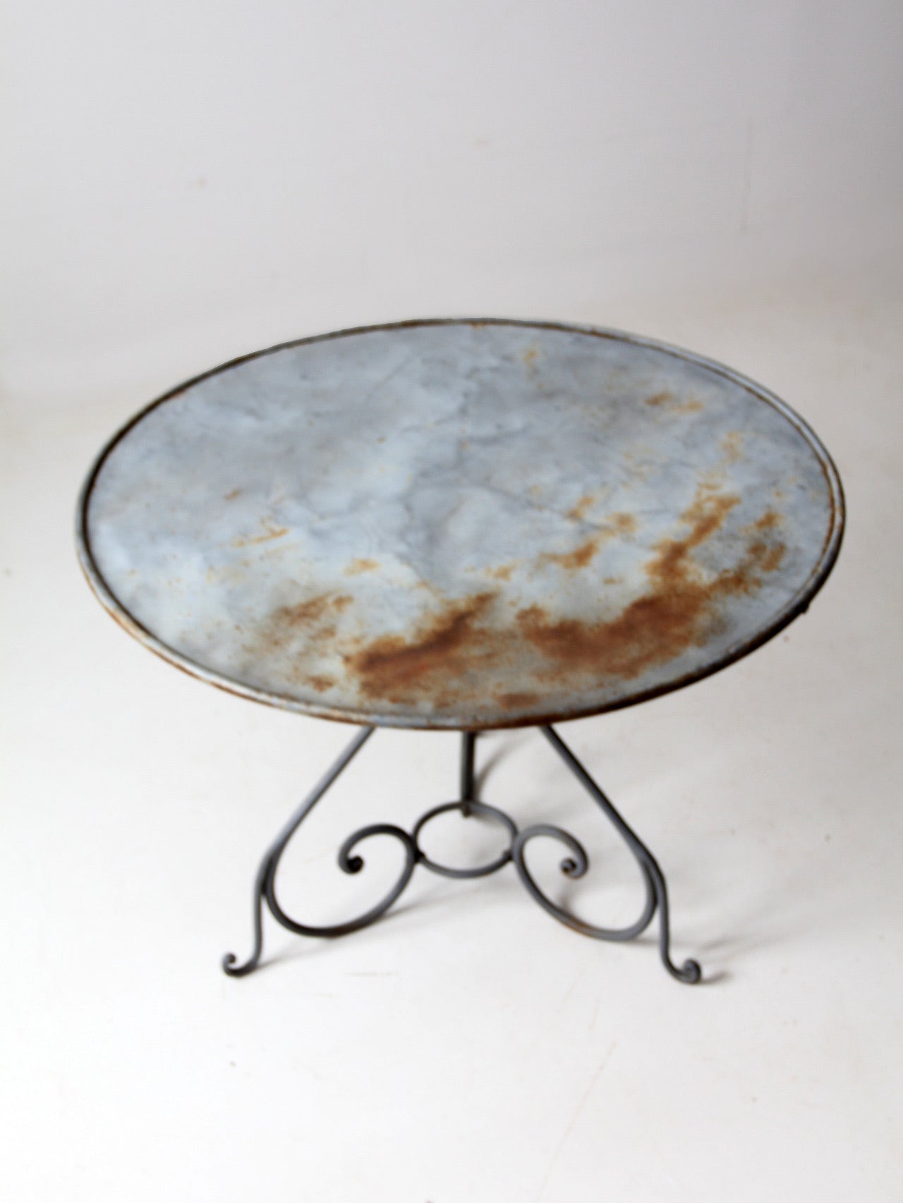antique metal garden table