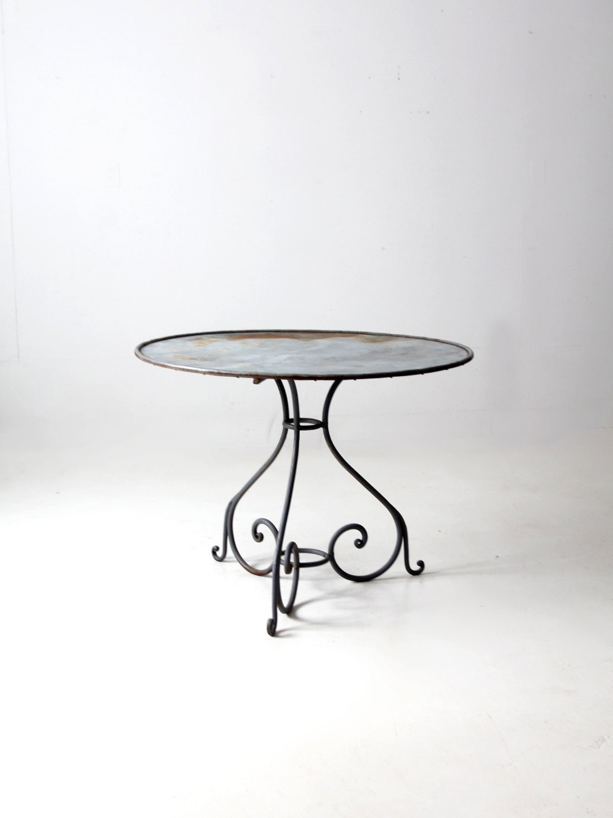 antique metal garden table