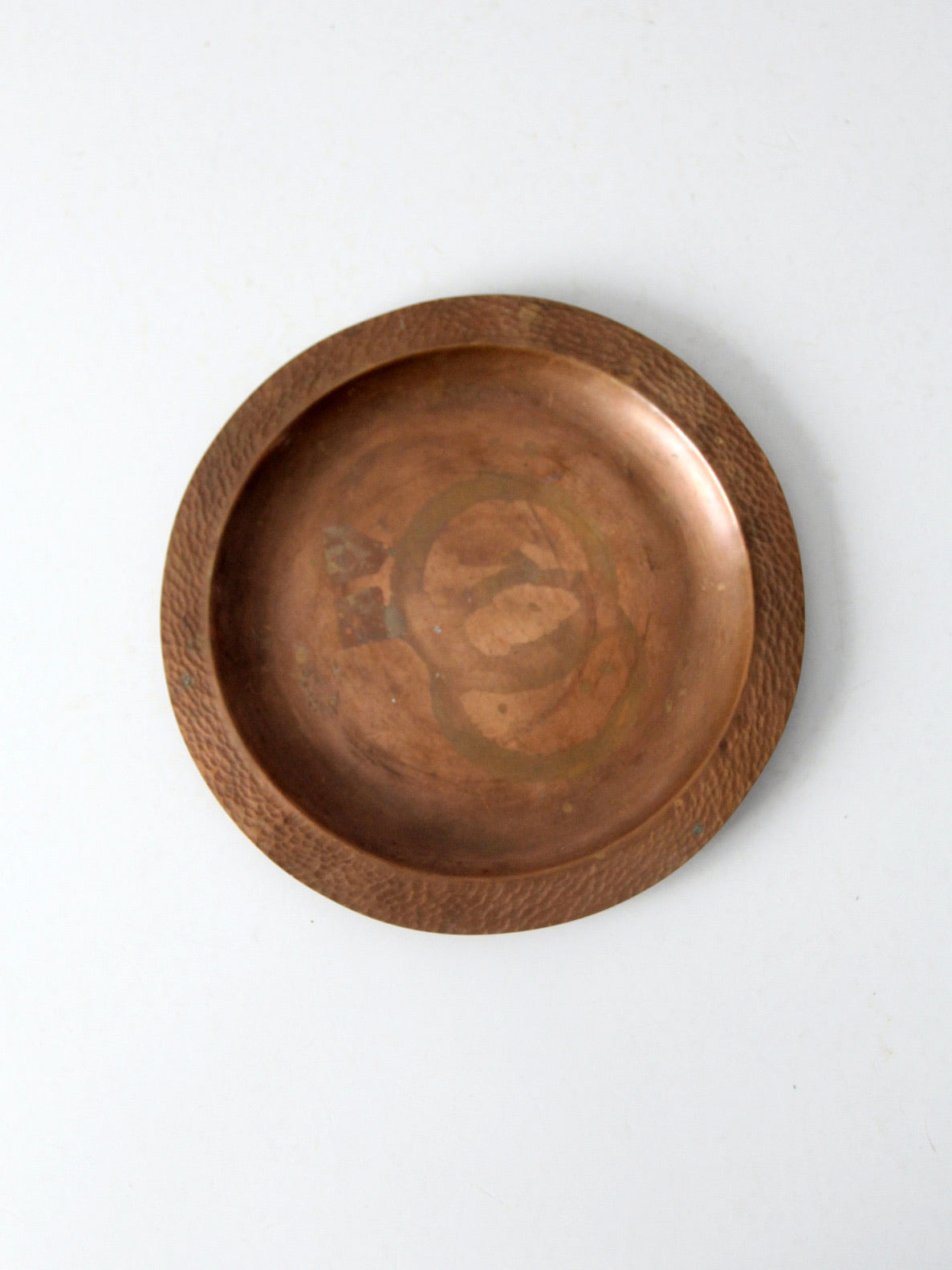 vintage hammered copper plate